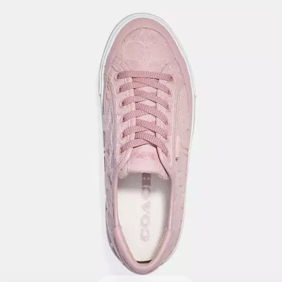 Coach Pink Sneakers Classic Low-Top Design - Picture 5 of 16